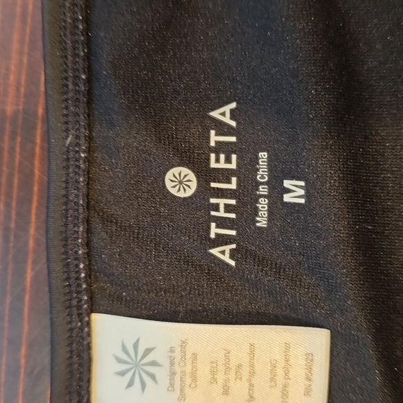 Athleta Black Bikini Swim Bottom Ruched Side Medium M Beach - Picture 2 of 3